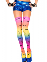 Cuisse arc-en-ciel avec moustache.